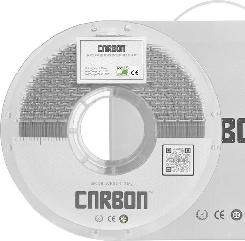 Vista 21 de Filamento para impresora 3D PLA+ de grado alimenticio certificado – CARBON by Comfy Materials – Probado en laboratorio, compatible con la FDA, apto