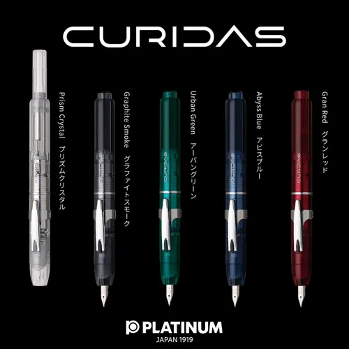 Vista 7 de Platinum Pluma estilográfica, Curidus, Abyss Blue, Punta Media, PKN-7000#50-3
