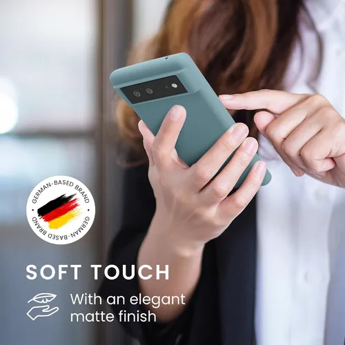 Vista 4 de kwmobile Funda compatible con Google Pixel 6 - Funda protectora de silicona TPU suave y delgada - Piedra antigua