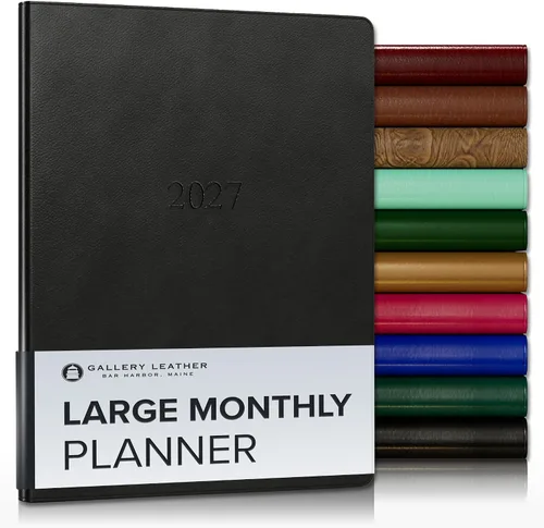 Vista 67 de Gallery Leather Agenda mensual grande 2026-2027 Acadia Navy