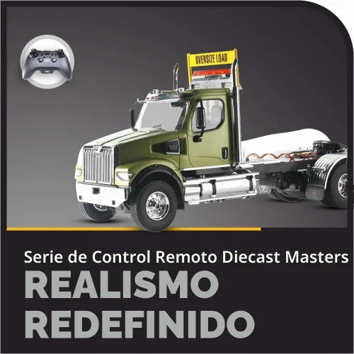 Vista 8 de Diecast Masters Camión RC Western Star 49X SFFA Tándem Eje Heavy Haul Tractor Control de radio totalmente funcional a escala 1:16 Modelo remoto