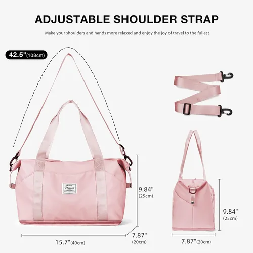 Vista 6 de Bolsa de viaje, bolsa de gimnasio deportiva, bolsa de hombro para fin de semana para mujer
