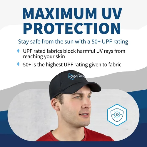 Vista 3 de TrailHeads Sombrero de correr para hombre con protección UV Sombreros deportivos de secado rápido para hombre Sombreros UPF 50 Sombreros