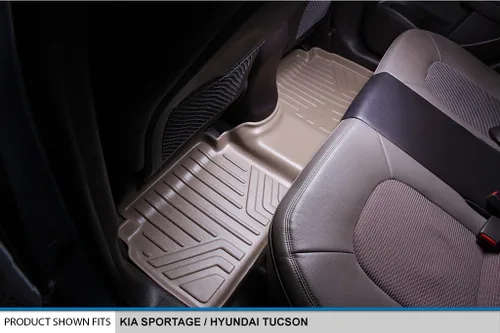Vista 4 de SMARTLINER Juego de alfombrillas de piso de ajuste personalizado de 2 filas para Hyundai Tucson 2010-2013