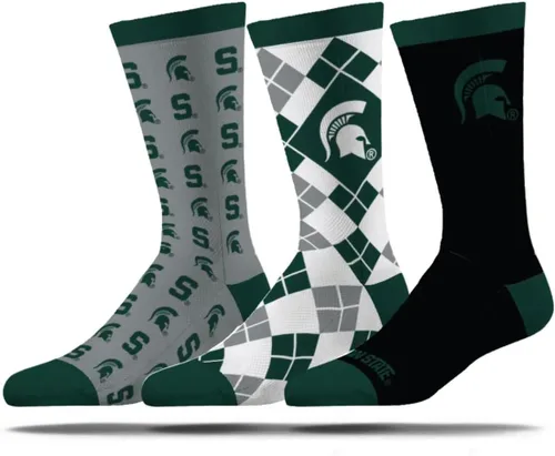 Vista 7 de Strideline Calcetines de vestir NCAA para hombre - The Executive paquete de 3 - Talla única para la mayoría Blue and Orange