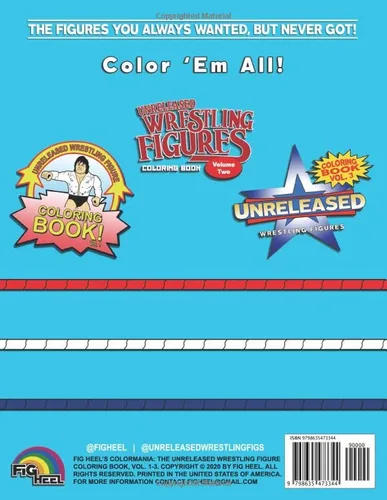 Vista 2 de Fig Heel's Colormania The Unreleased Wrestling Figure Coloring Book, Vol. 1-3