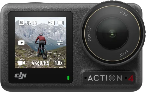 Vista 14 de DJI Osmo Action 4 Adventure Combo, cámara de acción impermeable 4K/120fps con sensor de 1/1.3 pulgadas, rendimiento de color de 10 bits y D-Log M