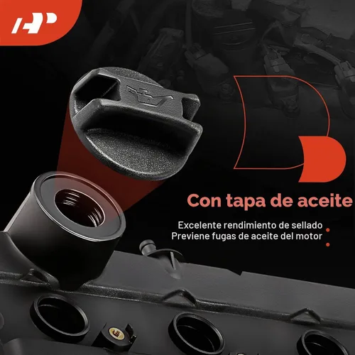 Vista 6 de Kit de cubierta de válvulas de motor A-Premium, con tapa de llenado de aceite y pernos y junta, compatible con Nissan Altima 2002-2006, Sentra