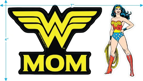 Vista 4 de Camiseta y pegatinas para el Día de la Madre Wonder Woman Wonder Mom