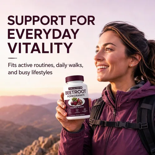 Vista 5 de Suplemento de raíz de remolacha + granada con 1200 mg