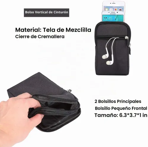 Vista 4 de ZORSOME Molle - Riñonera deportiva para Samsung Galaxy S25 S24 S23 S22 S21 S20 Ultra/Note 20 5G / Note20 Ultra S23 Plus y más, bolsa vertical