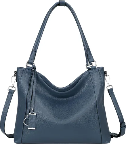 Vista 17 de Over Earth Genuine Leather Purses for Women Large Hobo Bags Lady Shoulder Handbags with Detachable Strap