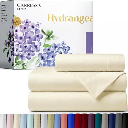 Vista 40 de Carressa Linen - Juego de sábanas 100% algodón de 600 hilos