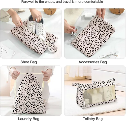 Vista 4 de Cubos de embalaje para maletas, cubos de embalaje con bolsa de zapatos, bolsa de cosméticos, bolsa de ropa, bolsas de accesorios, cubos de embalaje