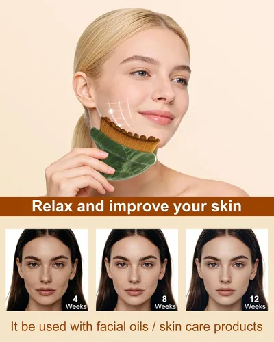 Vista 3 de Lymphatic Contour Face Brush,Lymphatic Drainage Brush with Super Soft Bristles,Lymphatic Face Brush to Reduce Puffiness & Define Jawline,Face