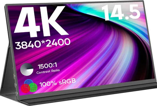 Vista 9 de KEEPTIME Monitor portátil 4K de 13.3 pulgadas 3840 x 2160 UHD USB-C HDMI, monitor para laptop, 100% sRGB IPS pantalla de juegos para computadora HDR