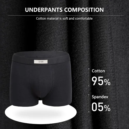 Vista 3 de Men's Underwear Briefs boxer sports Trunks Pouch Moisture Wicking Boxer Short Underpants for men Gift Box