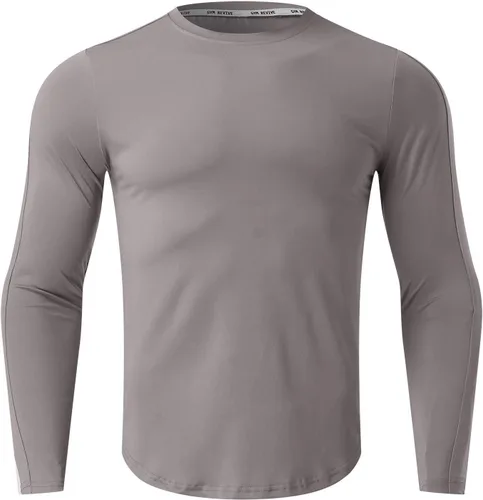 Vista 35 de Camisas de compresión atléticas de manga larga para hombre, capa base, camisa de entrenamiento atlético, camisas de compresión, camisetas deportivas