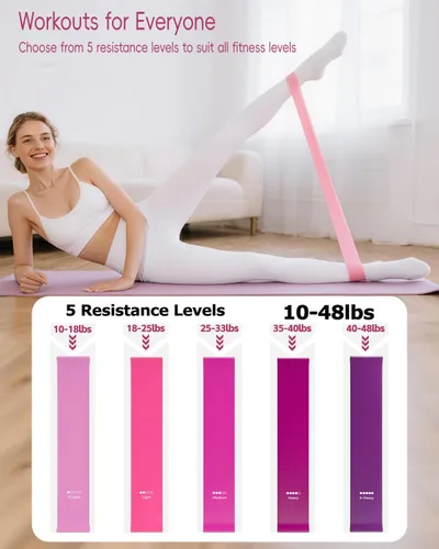 Vista 7 de Home Pilates Essentials Set de equipo de pilates para mujer con guía de usuario completa, anillo de pilates de 13 pulgadas, pelota de ejercicio