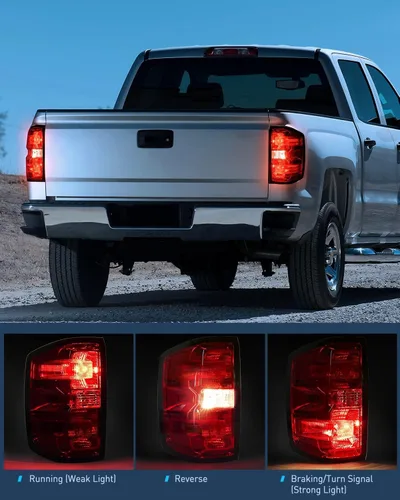 Vista 5 de Ensamble de luz trasera Nilight Compatible con Chevy Silverado 1500 2014 2015 2016 2017 2018 2019, 2500 HD 3500 HD, GMC Sierra 3500HD 2015-2019, Par