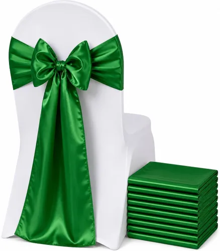 Vista 17 de Bandas de satén para silla, elegantes de alta calidad, 6 x 108 pulgadas, perfectas para bodas, fiestas y eventos