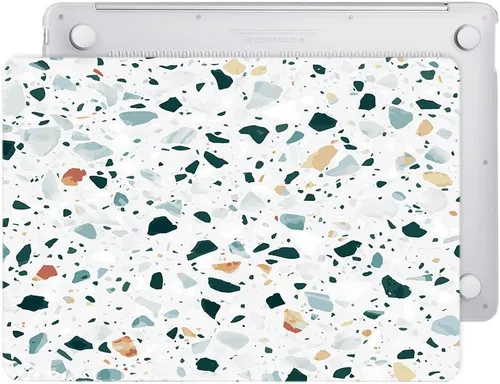 Vista 4 de Compatible con MacBook Air de 13 pulgadas 2010-2017 modelo A1466 A1369, carcasa protectora rígida de plástico con cubierta de teclado negra, mármol