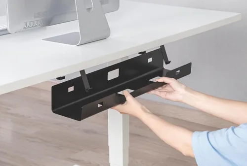 Vista 2 de POUT Organizador universal ancho para organizar cables debajo del escritorio, 23.6 x 5.3 pulgadas, para organización de cables/cables, estante