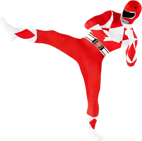 Vista 5 de Morphsuits Power Rangers Costume, Power Ranger Costumes Adult, Red Power Ranger Costumes, Mens Power Ranger Costume Adult