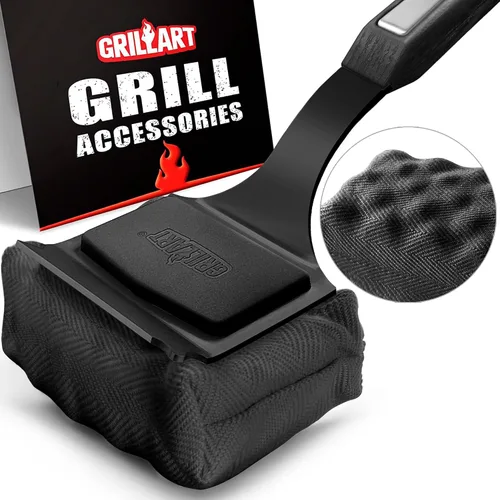 Vista 9 de GRILLART Cepillo para parrilla sin cerdas, almohadilla de limpieza para barbacoa reemplazable (sin mango), almohadilla/cabezal de limpieza