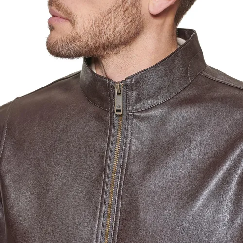 Vista 7 de Dockers Chaqueta Racer de cuero sintético The Dylan para hombre