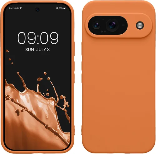Vista 37 de kwmobile Funda compatible con Google Pixel 9 - Funda protectora delgada de TPU para teléfono - Acabado mate suave - Piedra antigua
