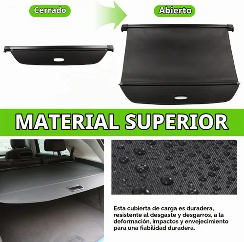 Vista 3 de Cubierta de carga para Volvo XC60 2010 2011 2012 2013 2014 2015 2016 2017 cubierta trasera del maletero ajuste cubierta de seguridad del maletero