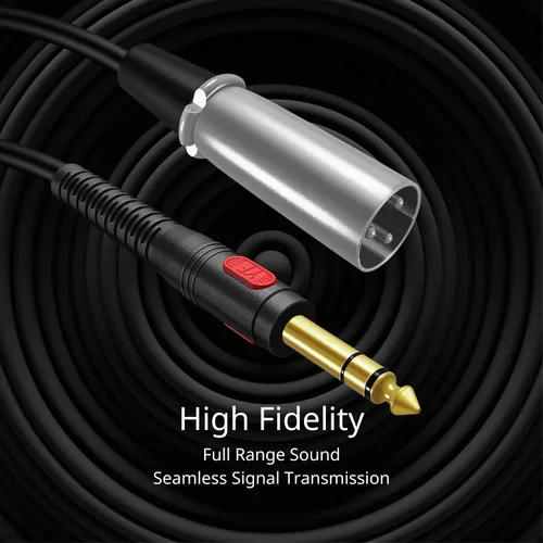 Vista 4 de TNP XLR a 1/4 TRS - Cable equilibrado de 3 pies – XLR macho a 1/4 de pulgada de 1/4 de pulgada de 0.250 in de interconexión estéreo de audio chapado