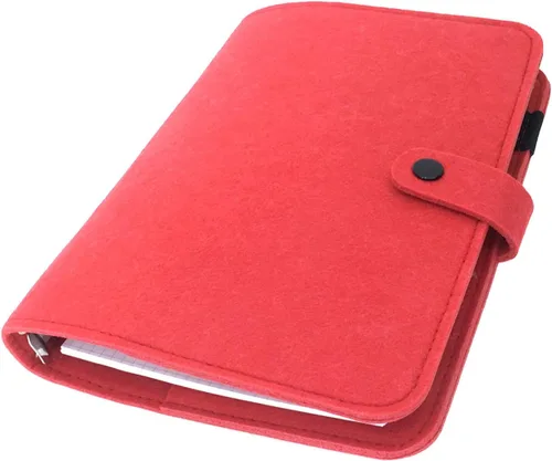 Vista 9 de Carpeta de fieltro A5 con páginas y juego de bolsillos para carpeta, color menta aguamarina