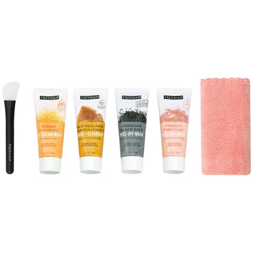 Vista 13 de Freeman Exotic Blends - Juego de 4 mascarillas faciales exfoliantes y gelatinosas, limpiadoras, limpiadoras, limpiadoras de poros e hidratantes