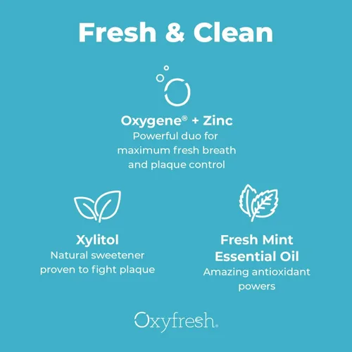 Vista 8 de Enjuague bucal prémium Oxyfresh Pro Formula Fresh Mint – Enjuague bucal patentado de zinc para aliento fresco durante todo el día y encías