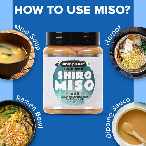 Vista 7 de Urban Platter Pasta Shiro Miso 10.58 oz (300g) Miso blanco japonés Soja fermentada Sabor suave, dulce y Umami Perfecto para sopas, ramen