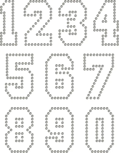 Vista 2 de Rhinestone Genie Font-Sports - Plantilla magnética de diamantes de imitación de 3 pulgadas, color negro, (RT1-FON333)