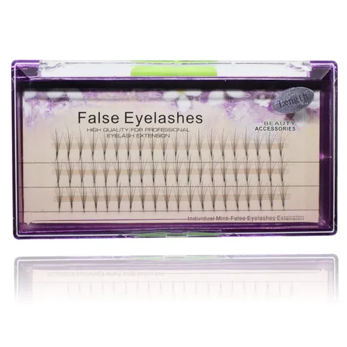 Vista 4 de Pro Granting 3D Mink Phoenix Tail Design Pestañas postizas individuales racimo 5 raíces 0.07 C Curl Eye Lash Extension Herramientas de maquillaje
