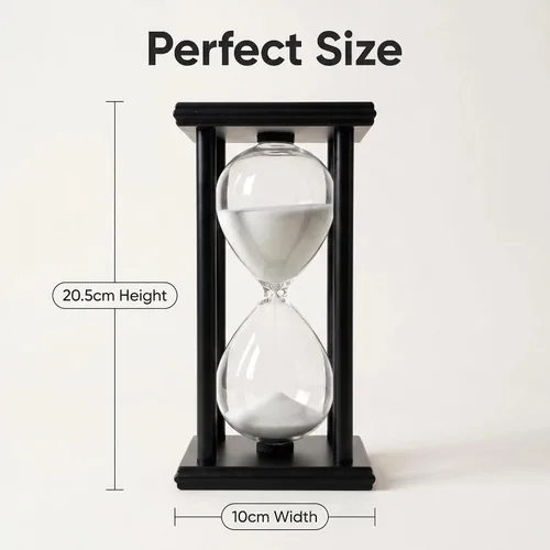 Vista 4 de Reloj de arena con temporizador de arena de 15 minutos, reloj de hora con decoración de arena para niños, reloj de arena para habitación