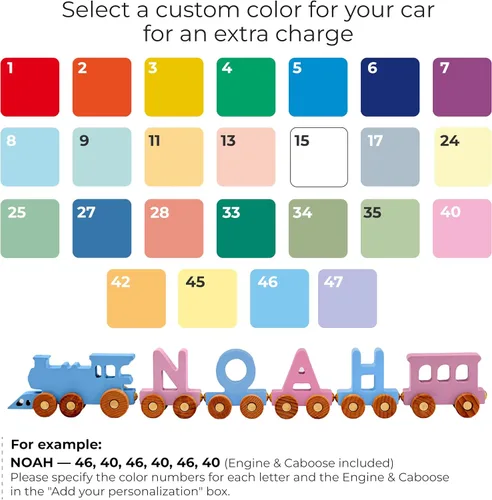 Vista 7 de BUSY PUZZLE Tren de madera personalizado del alfabeto con nombre y letras de nombre, juguetes educativos únicos, regalo de Pascua