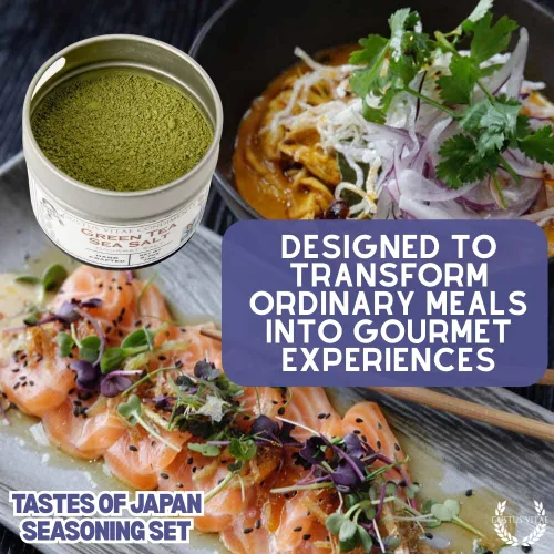 Vista 4 de Juego de regalo gourmet Japanese Seasonings – Tastes of Japan – Mezcla de especias artesanales – Paquete de seis – Sin OMG, totalmente natural, lote