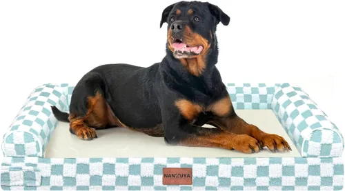 Vista 137 de NANUYA - Cama ortopédica para perros de tamaño mediano/grande, lavable: Camas con almohada para perros de tamaño mediano/grande, sofá de espuma