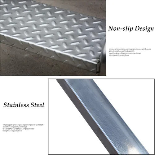 Vista 7 de Banco de plataforma industrial Escalera Taburete de acero inoxidable 2 escalones Taburete multiusos Escaleras y taburete de escalera para fábrica