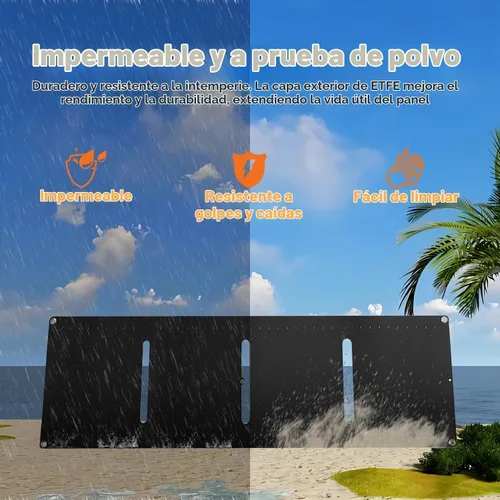 Vista 5 de Paneles solares portátiles de 40 W, mini panel solar plegable con DC5.5, puertos USB-C, USB-A para centrales eléctricas, teléfonos celulares, banco
