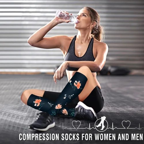 Vista 64 de Bluemaple 6 Pack Copper Compression Socks for Women and Men Circulation-Best Support for Medical, Running,Nursing,Athletic
