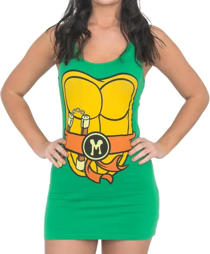 Vista 4 de Teenage Mutant Ninja Turtles Vestido sin mangas para disfraz de Halloween TMNT para mujerjunior