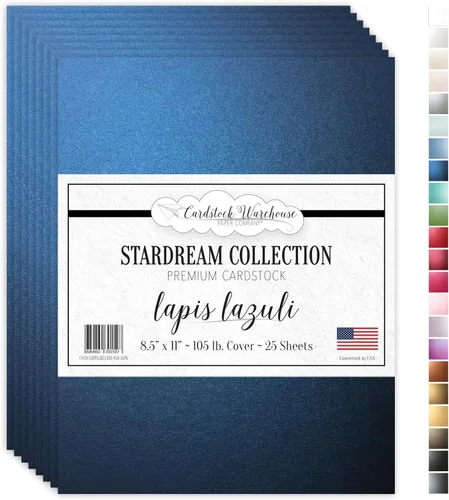 Vista 20 de Cardstock Warehouse Stardream - Papel de cartulina morado amatista - 25 hojas, 8.5 x 11 pulgadas - 105 libras / 284 GSM cartulina púrpura metálica