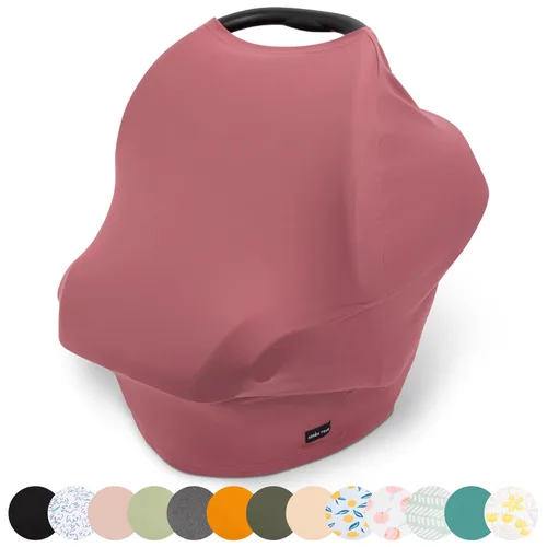 Vista 16 de Simka Rose Funda de asiento de automóvil para bebés, multiusos, transpirable, cubierta de lactancia y toldo para asiento de automóvil de bebé