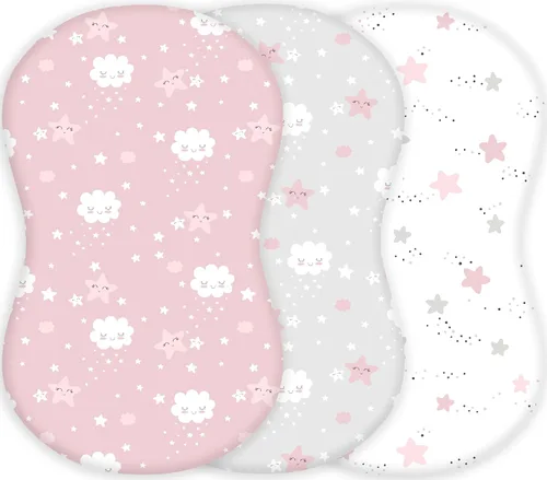 Vista 18 de TansyPanda - Sábanas de moisés de 33 x 20 pulgadas, ajuste cómodo en moisés rectangulares como Baby Delight, Dream On Me, Angelbliss, KoolerThings